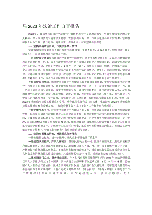 局2023年法治工作自查报告.docx