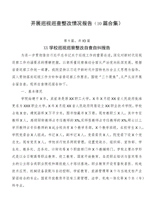 开展巡视巡查整改情况报告（10篇合集）.docx