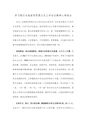 学习践行全国宣传思想文化工作会议精神心得体会.docx