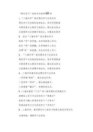 “理论学习”经验写作提纲60例.docx