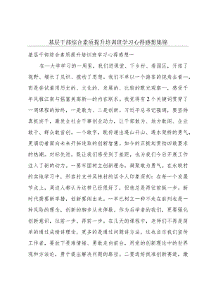基层干部综合素质提升培训班学习心得感想集锦.docx