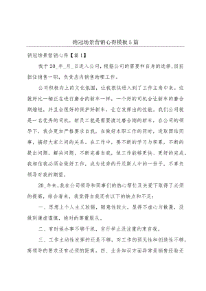 销冠场景营销心得模板5篇.docx