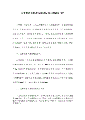 关于某市高标准农田建设情况的调研报告.docx