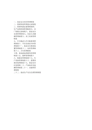 食品生产企业食品安全管理制度目录.docx