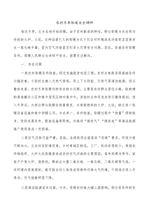 农村冬季取暖安全调研.docx