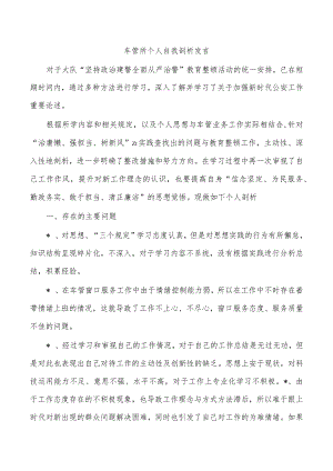 车管所个人自我剖析发言.docx