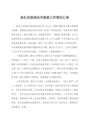 县扎实推进经济普查工作情况汇报.docx