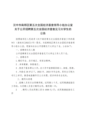南郑县审计局公益性岗位招聘工作计划.docx
