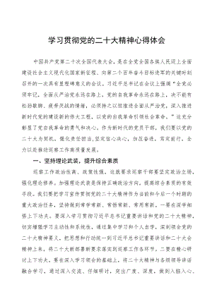 纪检监察干部2023年深入学习贯彻党的二十大精神心得体会发言十一篇.docx