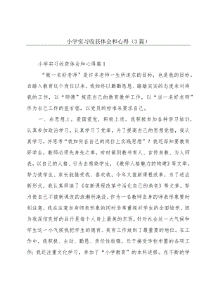 小学实习收获体会和心得(3篇).docx
