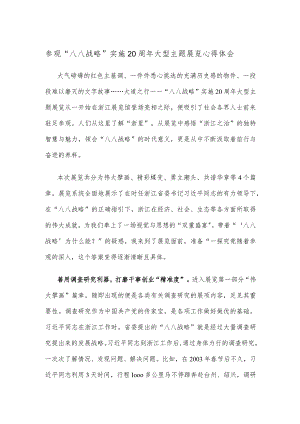 参观“八八战略”实施20周年大型主题展览心得体会.docx