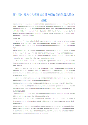 党员个人在廉洁自律方面存在的问题及整改措施6篇.docx