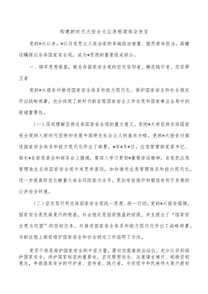 构建新时代大安全大应急框架体会发言.docx