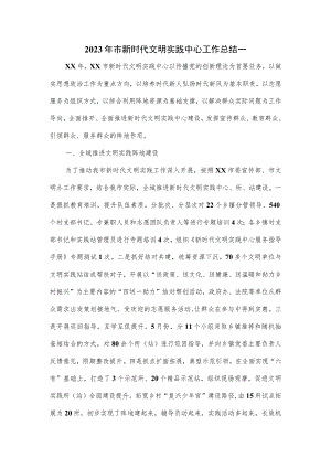 2023年市新时代文明实践中心工作总结一.docx