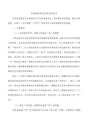 纪委监督责任经验总结亮点.docx