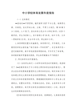 中小学校体育发展年度报告.docx