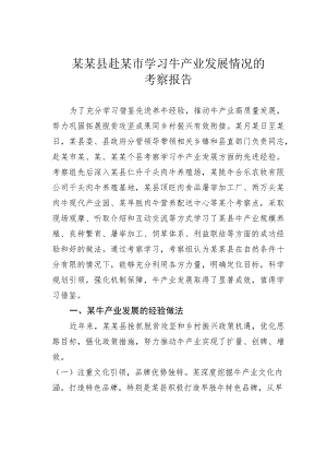 某某县赴某市学习牛产业发展情况的考察报告.docx