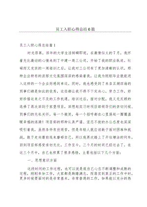 员工入职心得总结6篇.docx