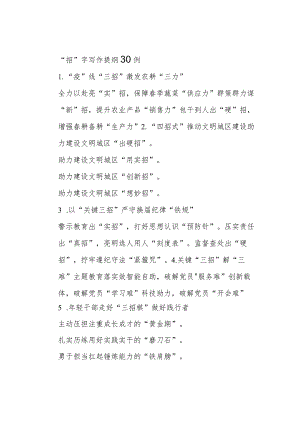“招”字写作提纲30例.docx