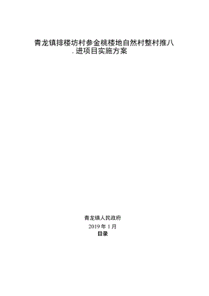 青龙镇排楼坡村委会排楼坡自然村整村推进项目实施方案.docx