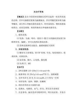 炎诊疗常规.docx