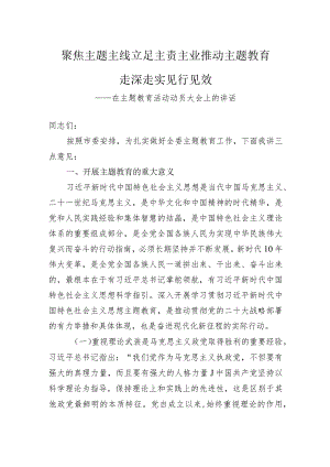 在主题教育活动动员大会上的讲话.docx
