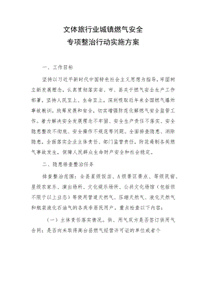 文体旅行业城镇燃气安全专项整治行动实施方案.docx