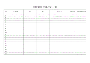 年度测量设备校正计划.docx