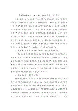 宣威市务德镇XXXX年卫生工作总结.docx