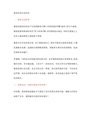 暴雨洪涝灾害防范.docx