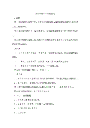 薪资制度——股份公司.docx