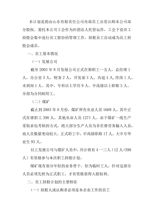 山东某公司员工持股计划实施手册.docx
