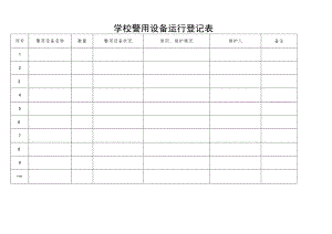 学校警用设备运行登记表.docx