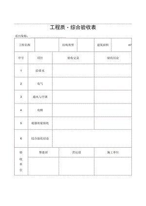 工程质量综合验收表.docx