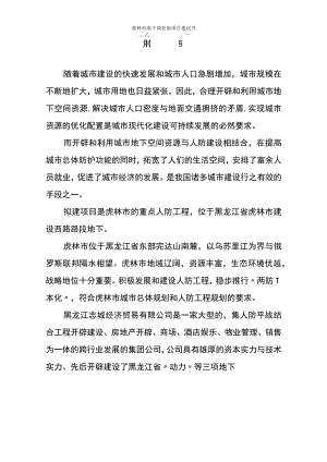 地下商业街项目建议书.docx