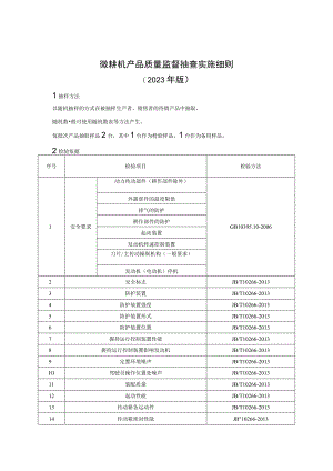 微耕机产品质量监督抽查实施细则（2023年版）.docx