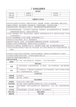 厂长岗位说明书.docx