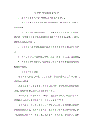 支护结构监测预警指标.docx