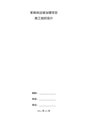 某地块边坡治理项目施工组织设计.docx