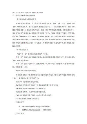 小目标跟踪报告.docx