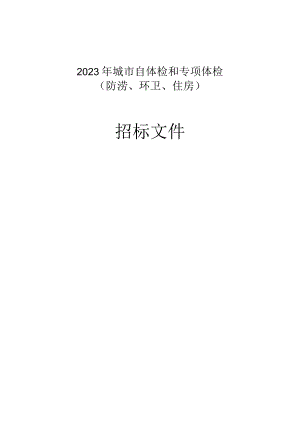 2023年城市自体检和专项体检（防涝、环卫、住房）招标文件.docx