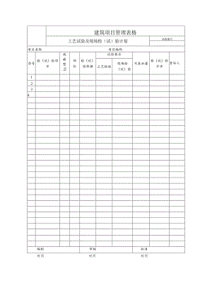 工艺试验及现场检（试）验计划.docx