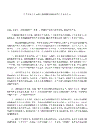 教师教育课程改革文件.docx