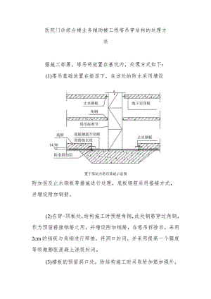 医院门诊综合楼业务辅助楼工程塔吊穿结构的处理方法.docx