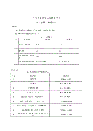 产品质量监督抽查实施细则 食品接触用塑料制品.docx