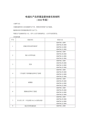 电磁灶产品质量监督抽查实施细则（2023年版）.docx