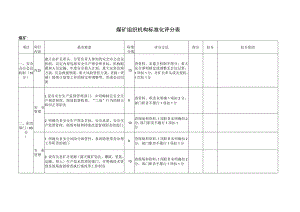 煤矿组织机构标准化评分表.docx