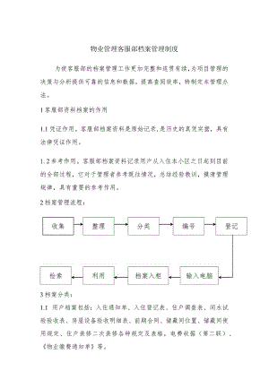 物业管理客服部档案管理制度.docx