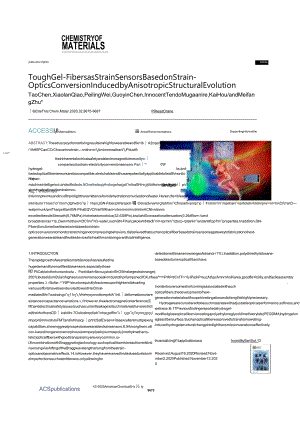 Tough Gel-Fibers as Strain Sensors Based on Strain–Optics Conversion Induced by Anisotropic Structural Evolution.docx