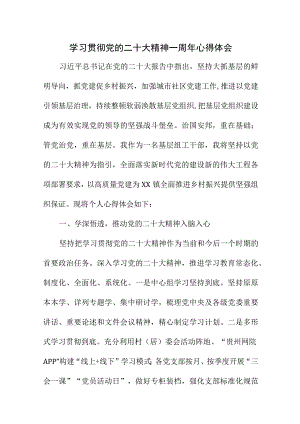 2023年退休党员干部学习贯彻《党的二十大精神》一周年个人心得体会（汇编7份）.docx